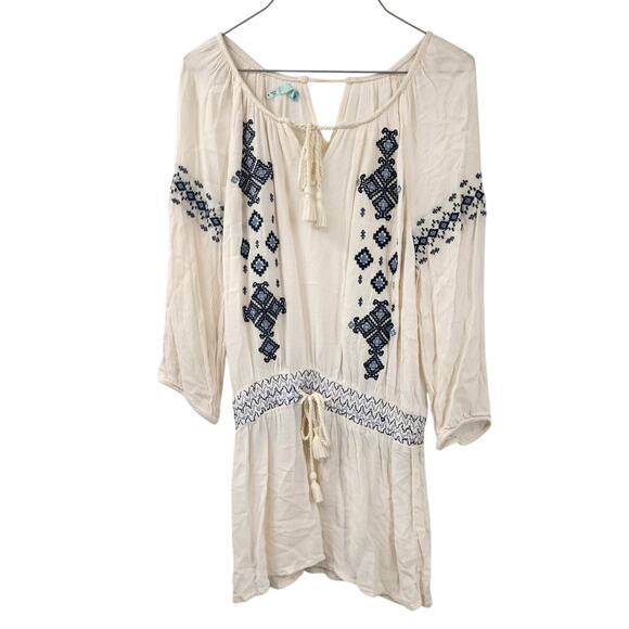Maurices Cream Boho Bohemian Dress Womens Size Small S - Picture 1 of 4